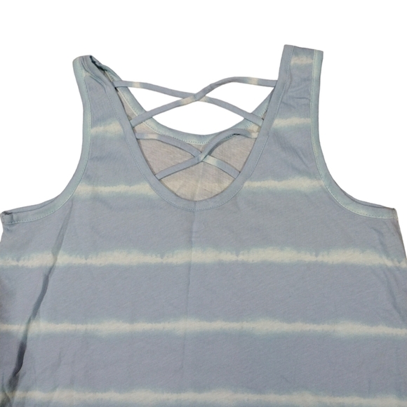 Old Navy Blue Striped Lattice Back Dress NWOT - Picture 3 of 4